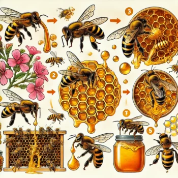 蜜蜂釀造蜂蜜過程